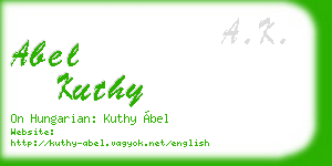 abel kuthy business card