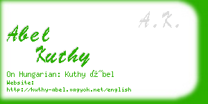 abel kuthy business card